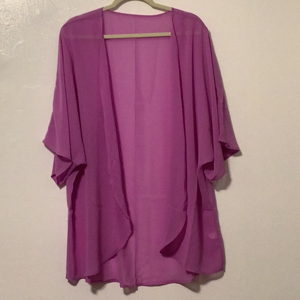 Purple Orchid KIMONO Size 3X New out of Package - Picture 2 of 8